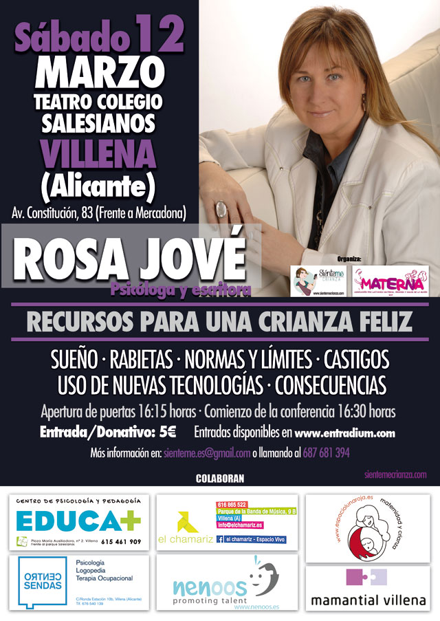 Cartel Rosa Jové en Villena Alicante 2016